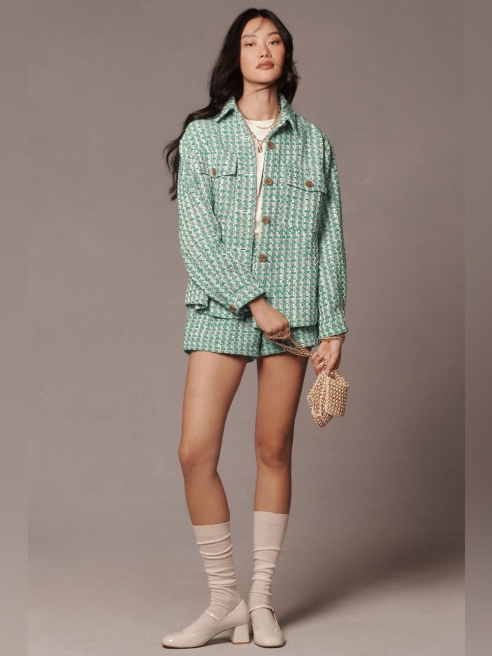 Anthropologie Maeve Tweed Jacket in Green